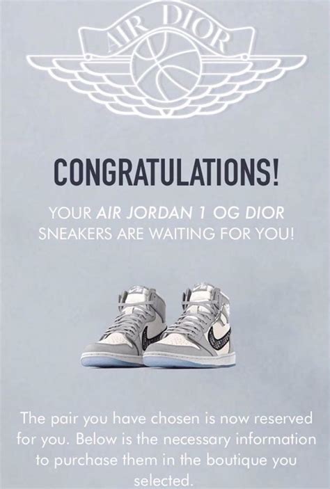 air dior confirmation
